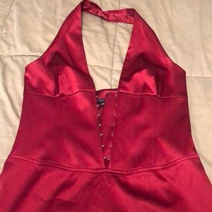Unique red corset dress